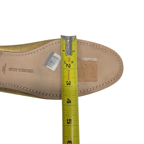 VERONICA BEARD Penny Tassel Loafers Gold Size 10.5 M New